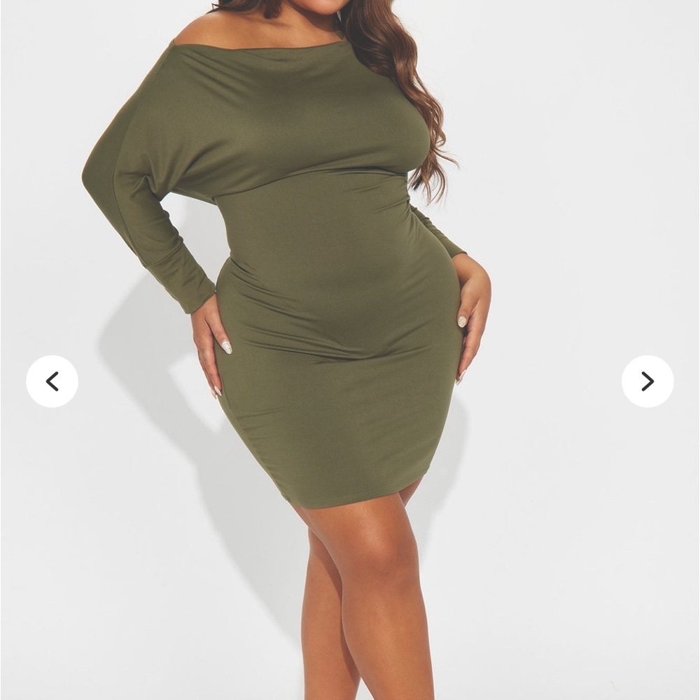 Olive Green Women's Skirt/Shirt